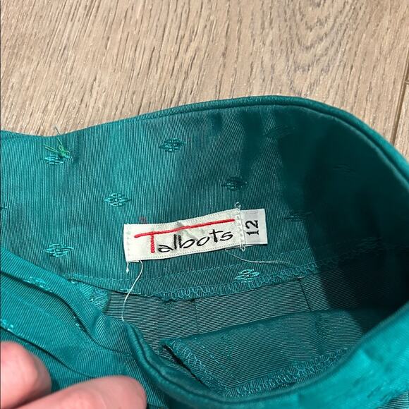 Talbots Women’s Vintage Teal Blue Maxi Victorian Fitted Waist Skirt Size 12 - Picture 2 of 11